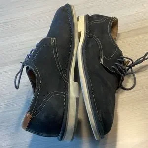 Johnston & Murphy Men’s Luke Plain Toe Navy Tumbled Nubuck Shoe- Size 9.5 Medium Johnston & Murphy | Shoes | Johnston Murphy Mens Luke Plain  main image 2